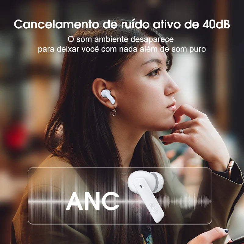 fone de ouvido sem fio 40dB - Cancelamento de ruído Bluetooth